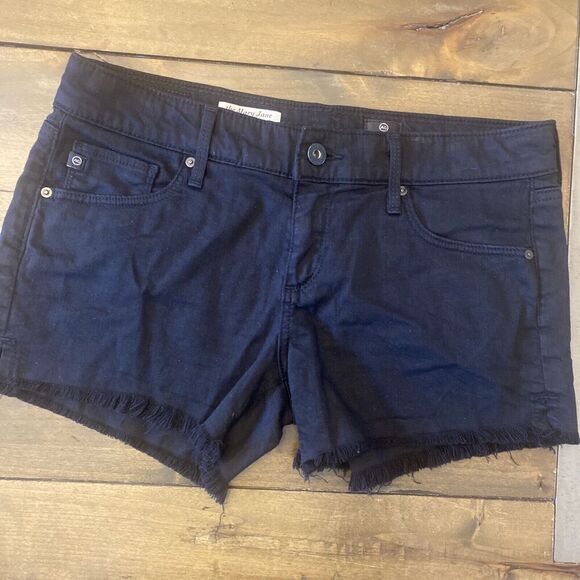 Adriano goldschmied AG The Mary Jane Black low rise cut off Shorts Size 28 - Picture 1 of 10